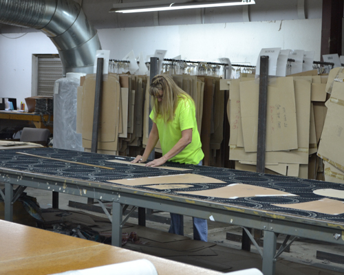 NC Furniture Manufacturer Lazar Industries Factory Pattern Tracing Process